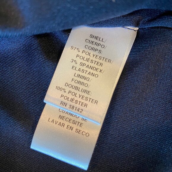 Margo Midi Short Sleeve Dress Navy Blue with Necktie. Size 14 - Picture 5 of 7